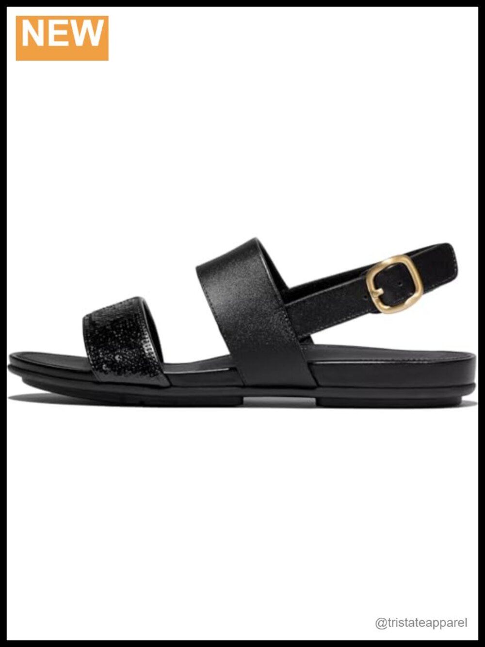 FitFlop Gracie Sequin Leather Back-Strap Wedge Sandals